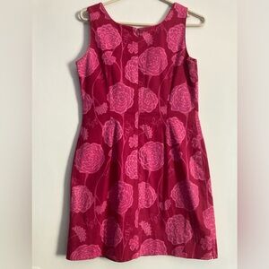 Lilly Pulitzer SZ 6 shades of pink floral pattern sleeveless dress WOW